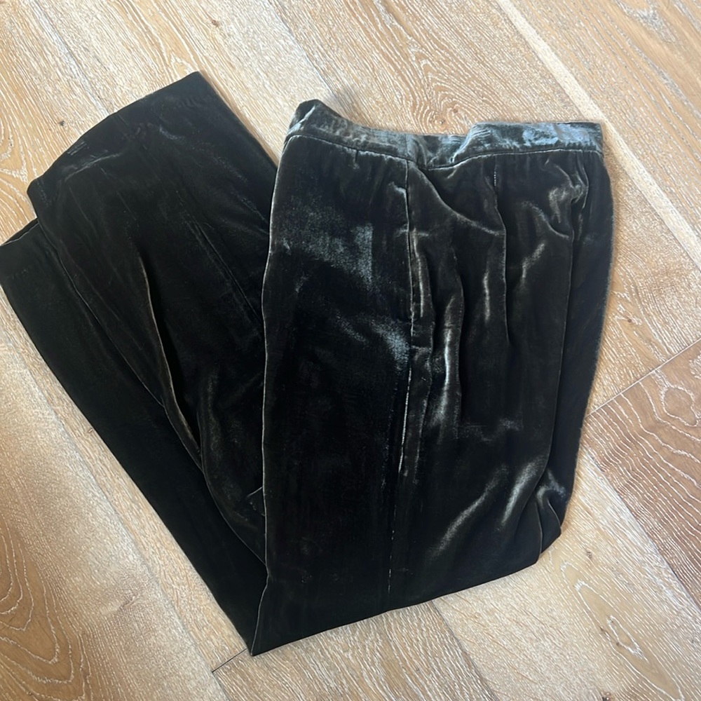 Stunning Zara velvet wide leg pants Sz S